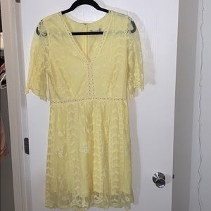 Yellow lace dress